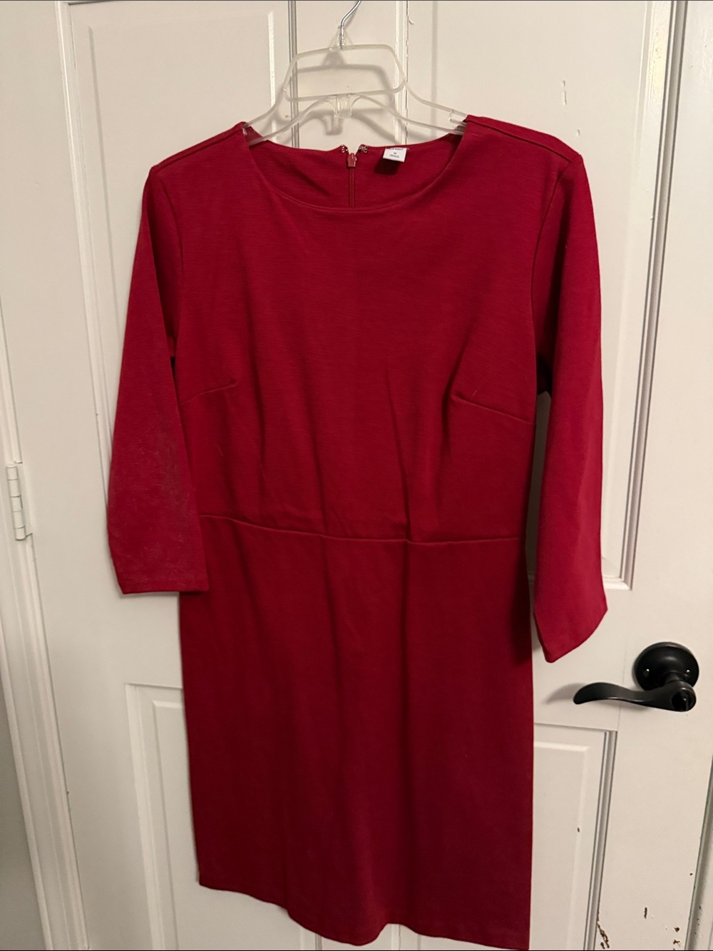 Old Navy Deep Red Long Sleeve Shift Dress